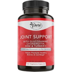 Pure By Nature Joint Support, Glucosamine with Chondroitin Turmeric MSM Boswellia Supplement, 270 Capsules