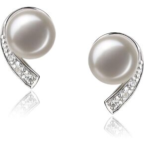 Claudia 7-8mm AA Quality Freshwater 925 Sterling Silver Cultured Pearl Earring Pair For Women