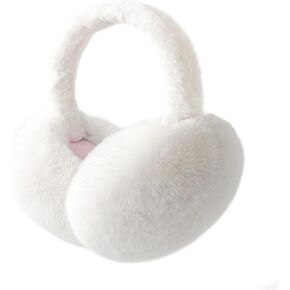 Women Winter Ear Muffs Soft Faux Fur Headband Earmuffs Foldable Cute Ear Warmers For Cold Weather