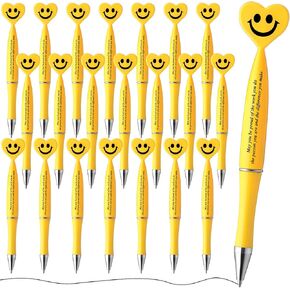 Qilery 50 Pcs Employee Appreciation Gifts Smile Face Pens You Are Awesome Pens Heart Funny Pens Inspirational Quote Black Ink Ballpoint PensThank You Gifts for Coworkers Staff Team Office(Multicolor)