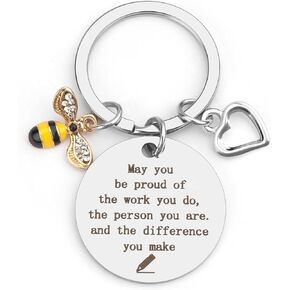 BOMEON Teacher Keychain Gifts For Christmas,Birthday, Appreciation, Thanksgiving , Women, Coworkers