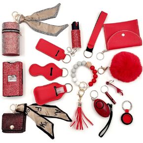 BATUMEYE Gift Set for Woman with Bottle Opener, Card Holder, Wristlet Strap, Whistle, Travel Bottle Holder