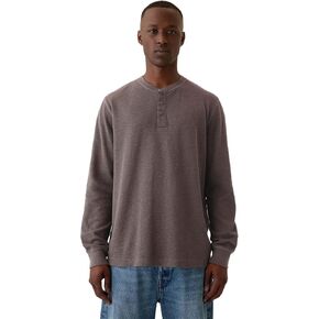 GAP Men's Long Sleeve Waffle Henley