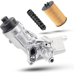 WEILEITE 1.4 Aluminum Engine Oil Cooler Filter Housing Fit For Chevy Cruze 2011-2016 Sonic 2012-2020 Trax 2015-2021 Buick Encore 2013-2021 Replaces 55566784 55594651 55593189 55565385