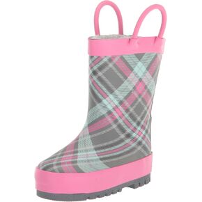 Western Chief Kids Cozy Plaid Mini Tread Loop Boot for Toddler and Little Girls - Man-Made Upper, Round Toe, and Slip-on Closure Footwear in Kuwait