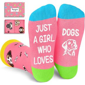 HAPPYPOP Funny Dog Gifts for Girls - Dog Socks for Teen Girls, Dog Christmas Gifts for Girl, Funny Socks for Kids