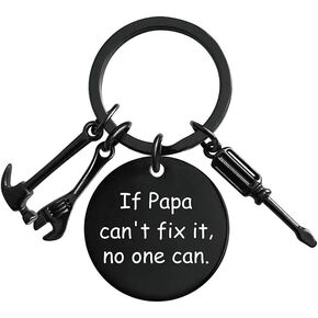 Papa Keychain from Grandson Granddaughter Funny Grandpa Key Chain from Grandkids Birthday Fathers Day Christmas Gifts
