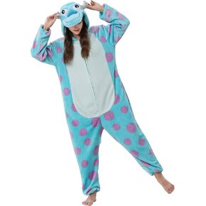 QSTYLE Adult Animal Onesie Halloween Costume,One Piece Cosplay Suit for Women and Men