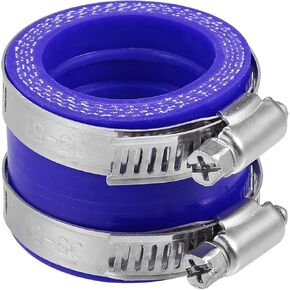 ACROPIX 40mm ID المطاط الأحمر دراجة نارية المكربن ​​محول مدخل مدخل الأنابيب المنوع محول التمهيد الأكمام واجهة مع المشابك - حزمة من 2