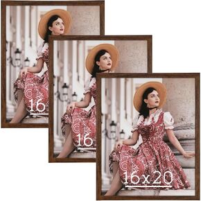 14x22 Picture Frame, 14 x 22 Frame White, Wall Gallery Display 14x22 Frame Woodengrain for Poster, Artwork, Portrait, Print Set of 3