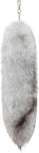Fluffy Therian fox Tail Keychain - Soft Fur, Realistic Colors, Durable, Perfect for Cosplay, Renaissance Fairs in Saudi Arabia