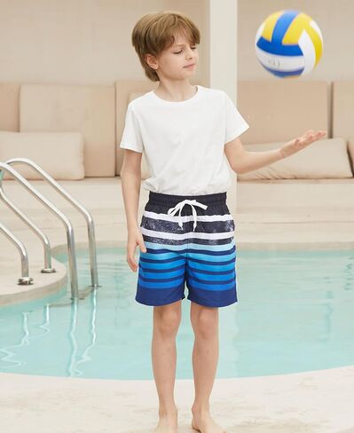 Boys Swim Trunks with Compression Liner Casual Bathing Suit for Kids Swim Shorts 6-18 Years in Saudi Arabia