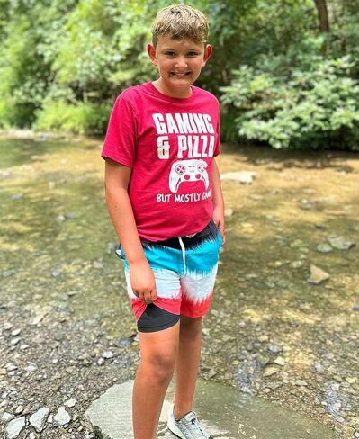 Boys Swim Trunks with Compression Liner Casual Bathing Suit for Kids Swim Shorts 6-18 Years in Saudi Arabia