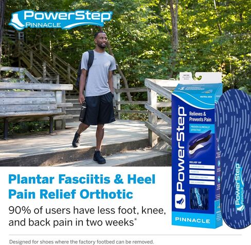 PowerStep Pinnacle Insoles - Orthotics for Plantar Fasciitis Relief - Full Length Orthotic Insoles for Arch Support with Moderate Pronation - #1 Podiatrist Recommended (M 10-10.5 W 12) in Saudi Arabia