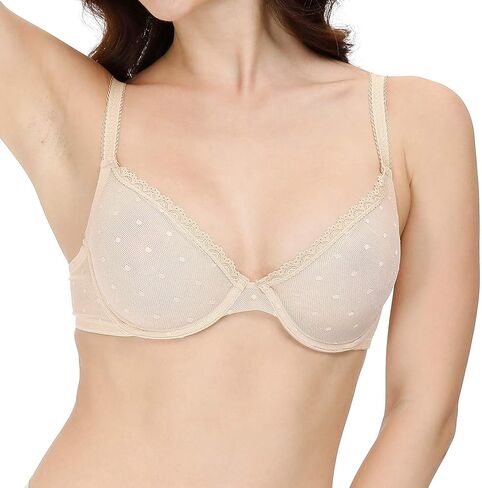 Vogue's Secret Women's Sexy Sheer Mesh See Through Bra Non Padded Unlined Lace Bralette Underwire Bras in Saudi Arabia