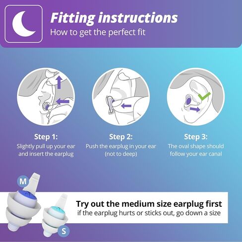 Alpine SleepDeep Multisize - Soft Ear Plugs for Sleeping and Concentration - New 3D Oval Shape and Noise Reducing Gel for Better Attenuation - 27dB - Ideal for Side Sleeper - 2-Pair Reusable: S + M/L in Kuwait