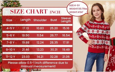 Kids Boys Girls Christmas Sweaters Holiday Unisex Sweater Crewneck Xmas Party Knit Reindeer Snowflakes Pullover in Kuwait