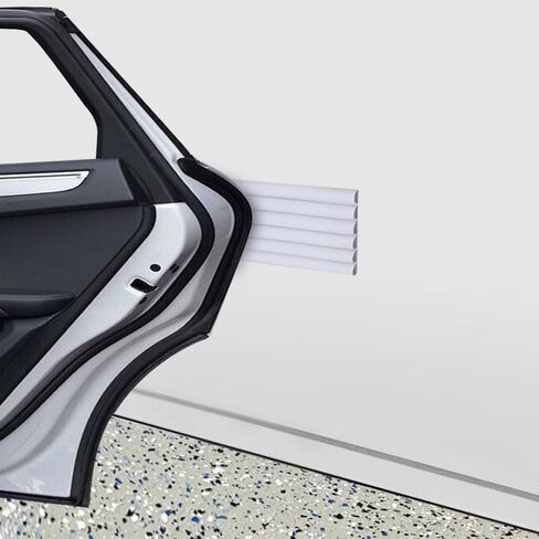 واقيات حائط المرآب من RUBBER BOND مكونة من 6 قطع - واقيات مطاطية قوية ذاتية اللصق مقاس 2.75 × 15 بوصة لجدران المرآب - واقي جدار المرآب مضاد للخدش ومقاوم للماء (أسود) in Kuwait