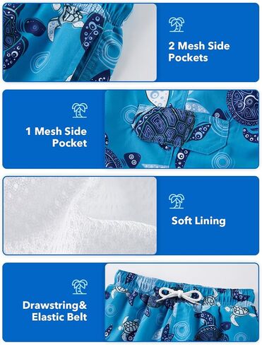 Angel season Boys Swim Trunks with UPF 50+ Kids Board Shorts Quick Dry Youth Swimsuit Teen Boy Swimwear Sizes 7-14 Years in Kuwait