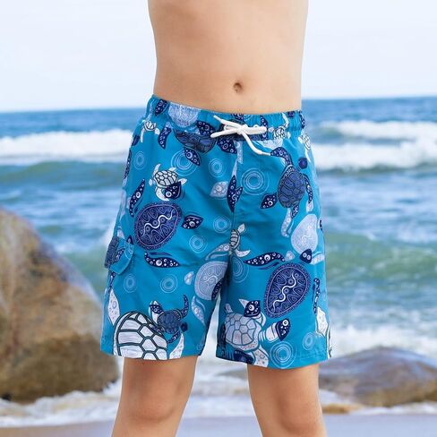 Angel season Boys Swim Trunks with UPF 50+ Kids Board Shorts Quick Dry Youth Swimsuit Teen Boy Swimwear Sizes 7-14 Years in Kuwait