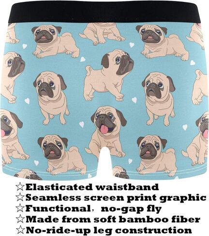 visesunny Underwear for Men Funny Pattern Boxer Briefs Moisture-wicking Soft Breathable Underpants in Saudi Arabia