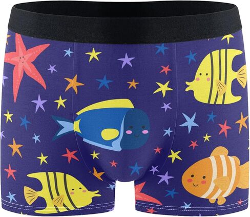 visesunny Underwear for Men Funny Pattern Boxer Briefs Moisture-wicking Soft Breathable Underpants in Saudi Arabia