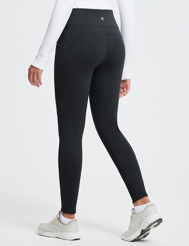 BALEAF Women's Thick Fleece Lined Leggings Winter Warm Thermal High Waisted Tummy Control Snow Ski Pants in Saudi Arabia