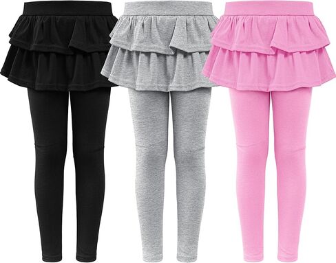 Girls Leggings Toddler Pants Leggings for Girls School Uniform Tutu Kids Ruffle Skirt Pull On Warm Clothes in Kuwait