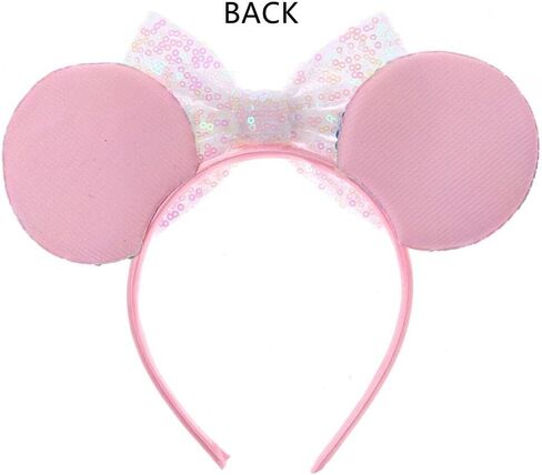 JIAHANG Polka Dot Mic Mouse Ear Headband Sequin Bow Festival Costume Headwear Amusement Park Headpiece for Women Girls in Saudi Arabia