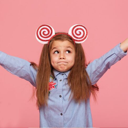 JIAHANG Polka Dot Mic Mouse Ear Headband Sequin Bow Festival Costume Headwear Amusement Park Headpiece for Women Girls in Saudi Arabia