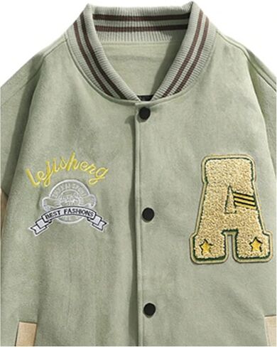 SOLY HUX Men's Varsity Jacket Vintage Graphic Baseball Bomber Jacket Casual Outerwear Coats Streetwear in Saudi Arabia