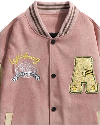 SOLY HUX Men's Varsity Jacket Vintage Graphic Baseball Bomber Jacket Casual Outerwear Coats Streetwear in Saudi Arabia