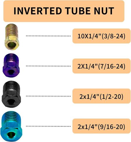 Braking Line Kit - Upgraded 25 Feet 1/4 Copper Coated Braking Line Tubing with 16 Color Fittings, Durability and Corrosion Resistance Copper Tubing for Automotive in Saudi Arabia