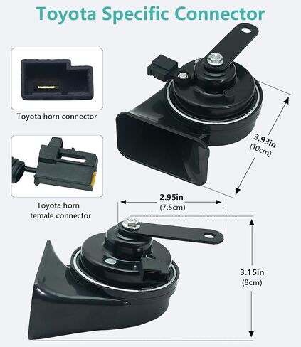 Car Horn Kit Compatible with Toyota,12V Loud Waterproof Auto Horn, High Low Dual Tone 126 Decibel, Replacement for Toyota in Kuwait