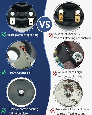 Car Horn Kit Compatible with Toyota,12V Loud Waterproof Auto Horn, High Low Dual Tone 126 Decibel, Replacement for Toyota in Kuwait