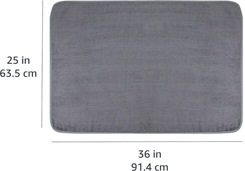 Amazon Basics Microfiber Towels for Cars, Drying Towel, Cleaning Cloth, 36"L x 25"W, Gray in Saudi Arabia