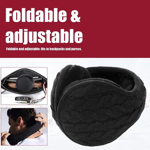Metog Unisex Foldable Ear Warmers knits Winter EarMuffs in Saudi Arabia