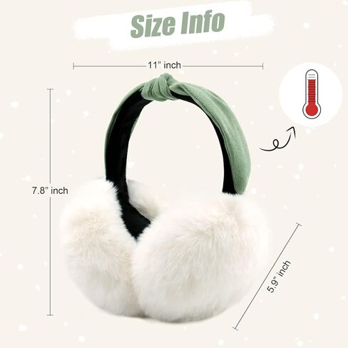 FSTEOE Women Winter Ear Muffs Foldable Girl Ear Warmer Fashion Furry Earmuff Soft Ear Cover Cold Weather in Saudi Arabia