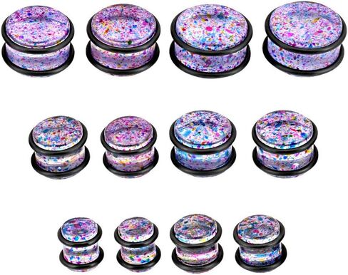 مجموعة أدوات قياس كبيرة 24 قطعة من Oyaface لتمدد الأذن 00G-20 مم من الأكريليك المدبب لثقب الأنفاق in Saudi Arabia