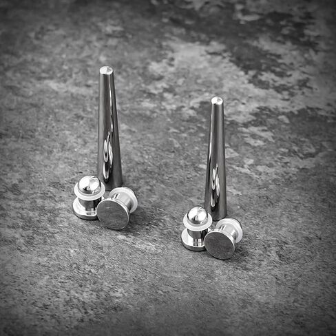 Stainless Steel Stretching Kit Plugs Expander Single Flat Top | Concave Auxiliary Taper/Stretcher Body Piercing Small Size Set in Saudi Arabia