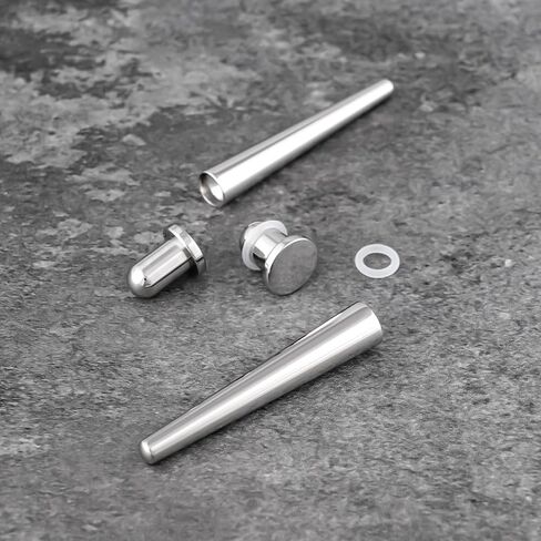 Stainless Steel Stretching Kit Plugs Expander Single Flat Top | Concave Auxiliary Taper/Stretcher Body Piercing Small Size Set in Saudi Arabia