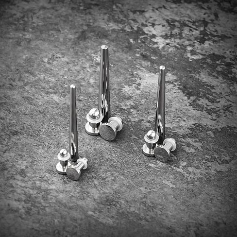 Stainless Steel Stretching Kit Plugs Expander Single Flat Top | Concave Auxiliary Taper/Stretcher Body Piercing Small Size Set in Saudi Arabia
