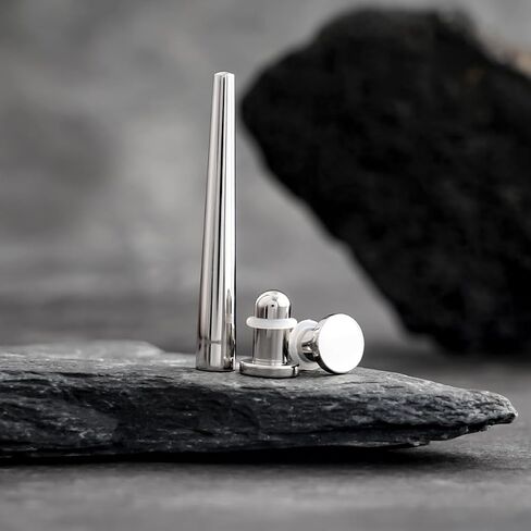 Stainless Steel Stretching Kit Plugs Expander Single Flat Top | Concave Auxiliary Taper/Stretcher Body Piercing Small Size Set in Saudi Arabia
