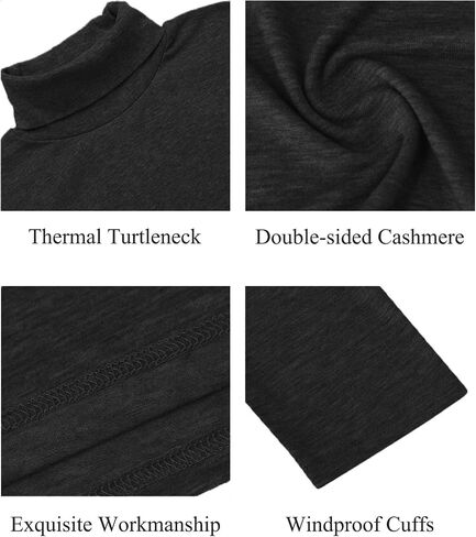 Men's Turtleneck Top Slim Fit Solid Base Sweater Casual Long Sleeve Underwear Tops Male Cozy Breathable Blouse T-Shirt Black in Saudi Arabia