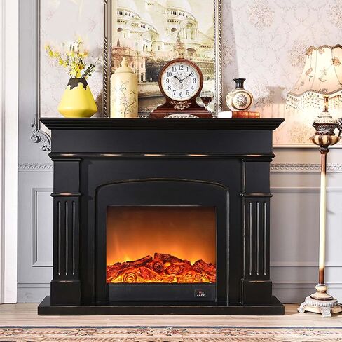 rnuie Desk Clock for Table Decor, Retro Mantel Clock Battery Operated for Fireplace Mantel, Living Room, Bedroom, Office, Desktop Decoration(Black) in Saudi Arabia