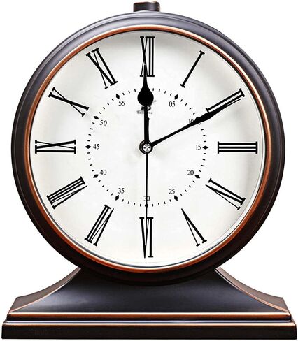 rnuie Desk Clock for Table Decor, Retro Mantel Clock Battery Operated for Fireplace Mantel, Living Room, Bedroom, Office, Desktop Decoration(Black) in Saudi Arabia