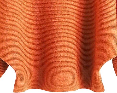 Ckikiou Womens Lightweight Oversized Boat Neck Sweaters Tops Dolman Batwing Sleeve Ribbed Knitted Pullovers in Saudi Arabia
