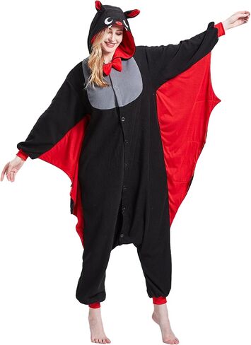 Adult Onesie Pajamas - Unisex Halloween Animal Cosplay Costume Sleepwear - Comfy One-Piece Suit for Men & Women in Kuwait