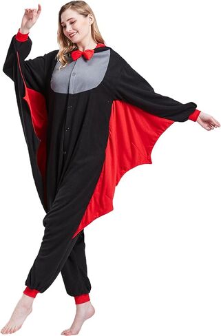 Adult Onesie Pajamas - Unisex Halloween Animal Cosplay Costume Sleepwear - Comfy One-Piece Suit for Men & Women in Kuwait