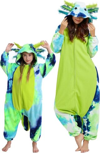DarkCom Kids Animal Onesie,Women and Mens Cosplay Axolotl Onesie Halloween Costume Christmas Pajamas Sleepwear in Kuwait